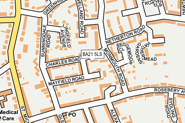 BA21 5LS map - OS OpenMap – Local (Ordnance Survey)