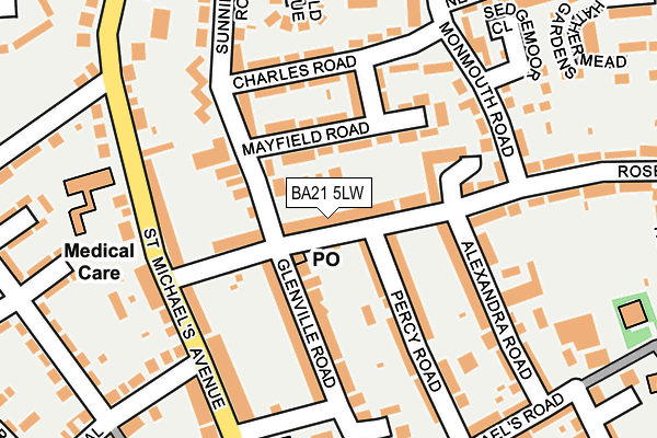 BA21 5LW map - OS OpenMap – Local (Ordnance Survey)