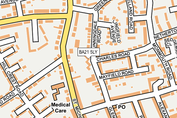 BA21 5LY map - OS OpenMap – Local (Ordnance Survey)