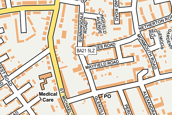 BA21 5LZ map - OS OpenMap – Local (Ordnance Survey)