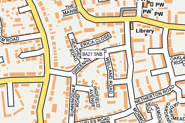 BA21 5NB map - OS OpenMap – Local (Ordnance Survey)