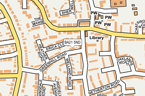 BA21 5ND map - OS OpenMap – Local (Ordnance Survey)