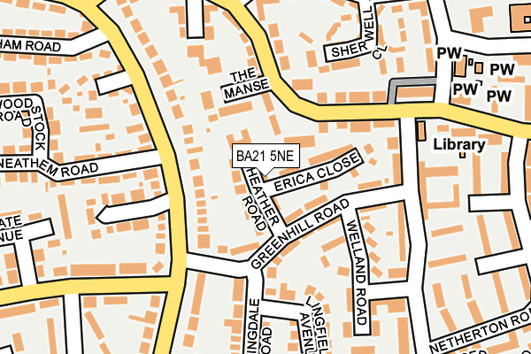 BA21 5NE map - OS OpenMap – Local (Ordnance Survey)