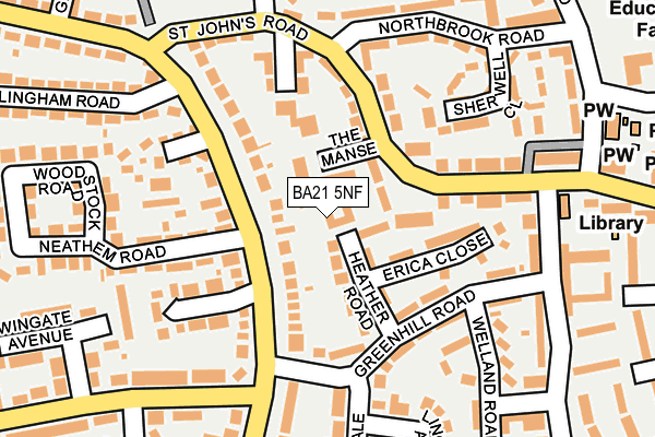 BA21 5NF map - OS OpenMap – Local (Ordnance Survey)