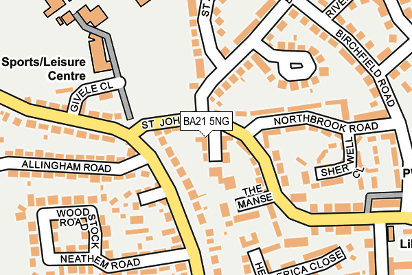 BA21 5NG map - OS OpenMap – Local (Ordnance Survey)