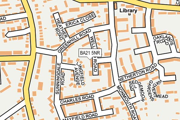 BA21 5NR map - OS OpenMap – Local (Ordnance Survey)