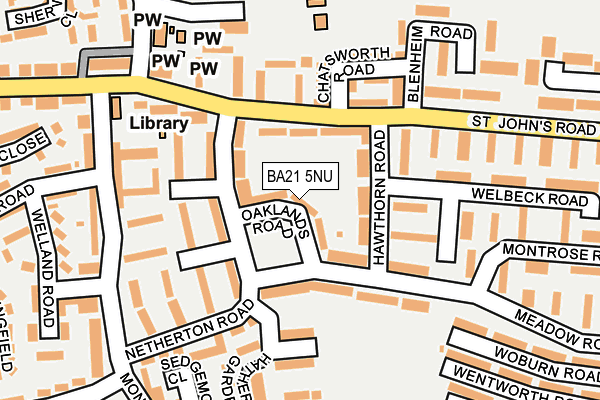 BA21 5NU map - OS OpenMap – Local (Ordnance Survey)