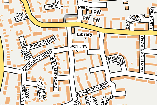 BA21 5NW map - OS OpenMap – Local (Ordnance Survey)