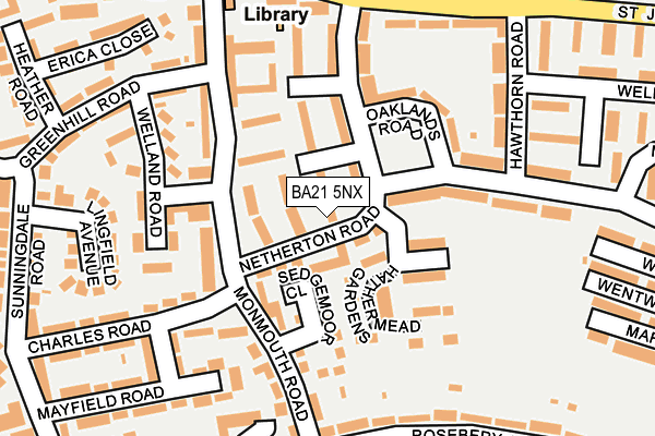 BA21 5NX map - OS OpenMap – Local (Ordnance Survey)