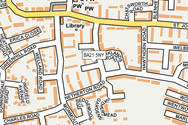 BA21 5NY map - OS OpenMap – Local (Ordnance Survey)