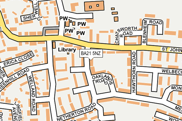 BA21 5NZ map - OS OpenMap – Local (Ordnance Survey)