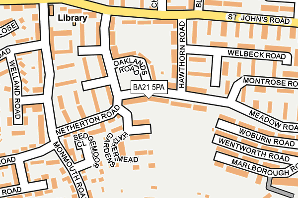 BA21 5PA map - OS OpenMap – Local (Ordnance Survey)