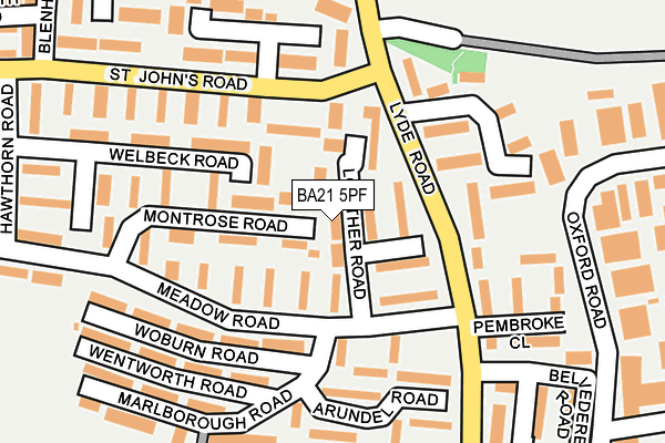 BA21 5PF map - OS OpenMap – Local (Ordnance Survey)