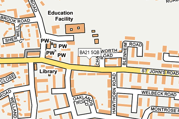 BA21 5QB map - OS OpenMap – Local (Ordnance Survey)