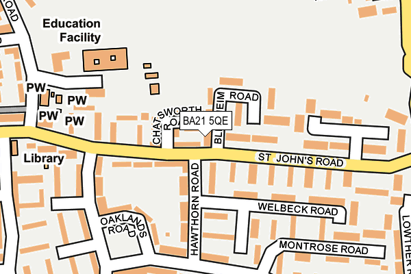 BA21 5QE map - OS OpenMap – Local (Ordnance Survey)