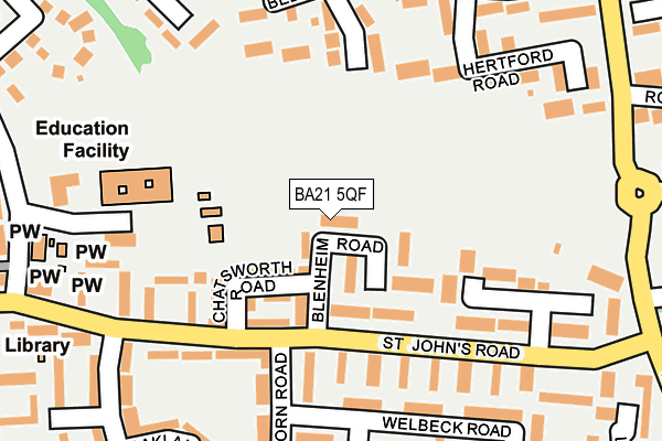 BA21 5QF map - OS OpenMap – Local (Ordnance Survey)