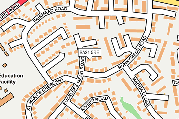 BA21 5RE map - OS OpenMap – Local (Ordnance Survey)