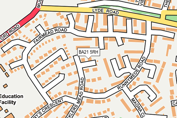 BA21 5RH map - OS OpenMap – Local (Ordnance Survey)