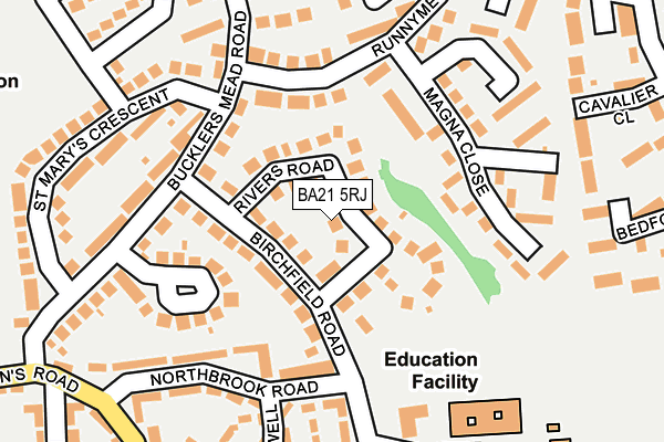 BA21 5RJ map - OS OpenMap – Local (Ordnance Survey)