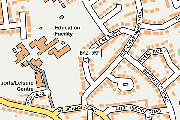 BA21 5RP map - OS OpenMap – Local (Ordnance Survey)