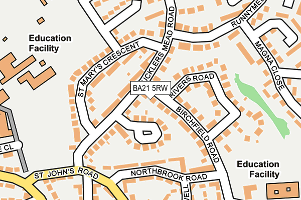 BA21 5RW map - OS OpenMap – Local (Ordnance Survey)