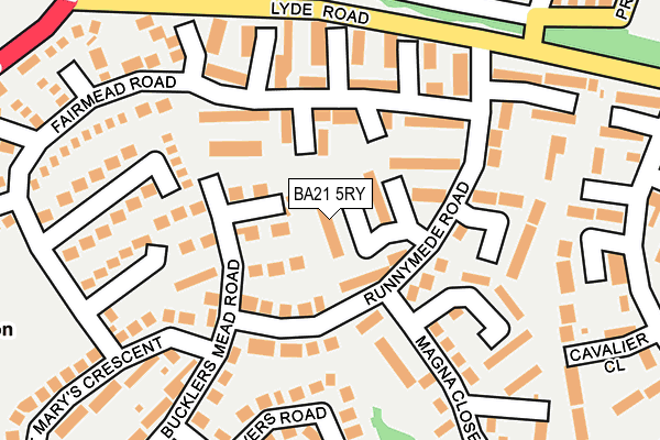 BA21 5RY map - OS OpenMap – Local (Ordnance Survey)