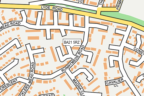 BA21 5RZ map - OS OpenMap – Local (Ordnance Survey)