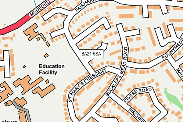 BA21 5SA map - OS OpenMap – Local (Ordnance Survey)