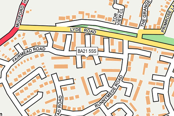 BA21 5SS map - OS OpenMap – Local (Ordnance Survey)