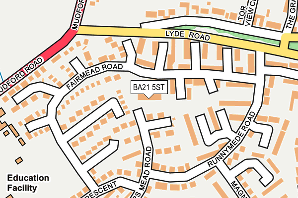 BA21 5ST map - OS OpenMap – Local (Ordnance Survey)