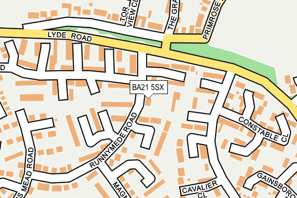 BA21 5SX map - OS OpenMap – Local (Ordnance Survey)