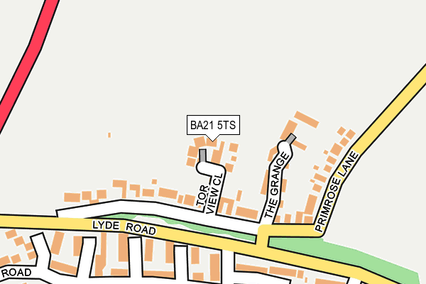 BA21 5TS map - OS OpenMap – Local (Ordnance Survey)