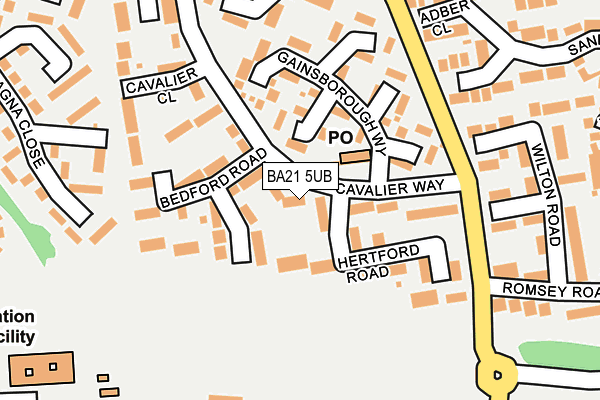 BA21 5UB map - OS OpenMap – Local (Ordnance Survey)