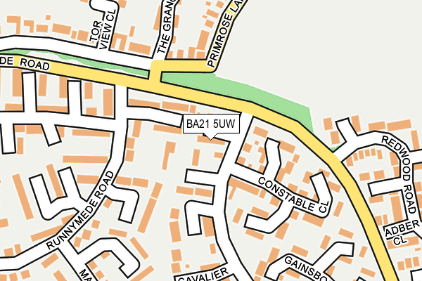 BA21 5UW map - OS OpenMap – Local (Ordnance Survey)