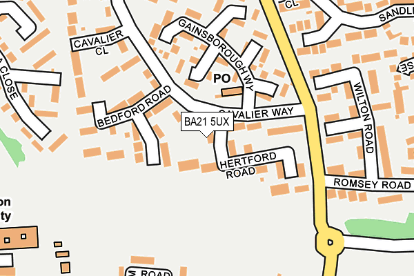 BA21 5UX map - OS OpenMap – Local (Ordnance Survey)