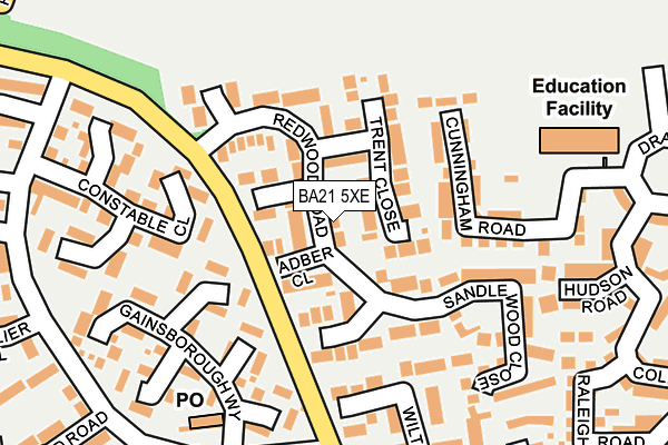 BA21 5XE map - OS OpenMap – Local (Ordnance Survey)