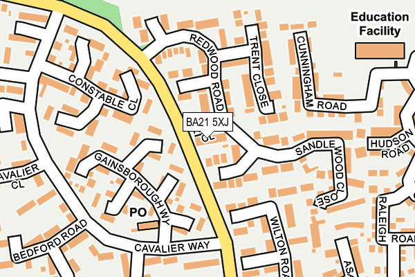 BA21 5XJ map - OS OpenMap – Local (Ordnance Survey)