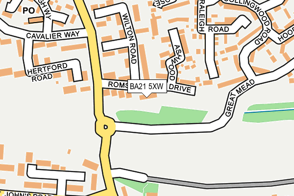 BA21 5XW map - OS OpenMap – Local (Ordnance Survey)