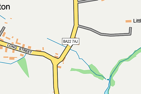 BA22 7AJ map - OS OpenMap – Local (Ordnance Survey)
