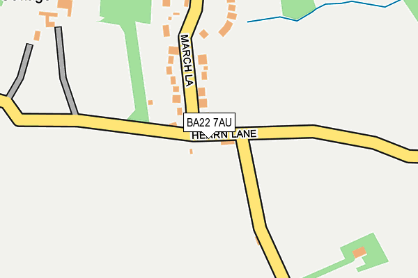 BA22 7AU map - OS OpenMap – Local (Ordnance Survey)