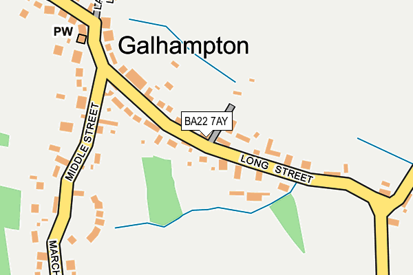 BA22 7AY map - OS OpenMap – Local (Ordnance Survey)