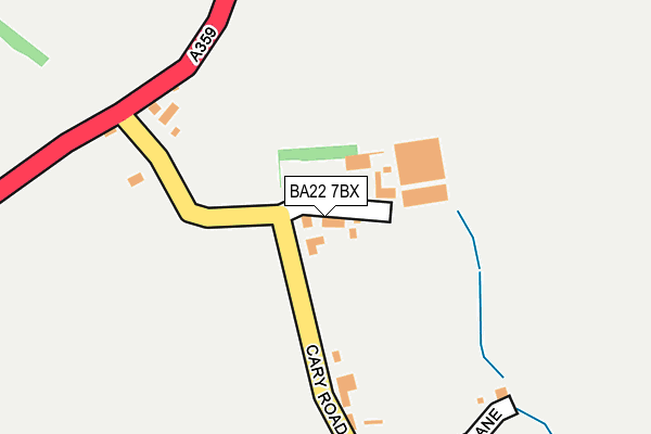 BA22 7BX map - OS OpenMap – Local (Ordnance Survey)