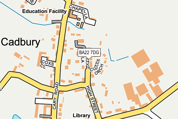 BA22 7DG map - OS OpenMap – Local (Ordnance Survey)