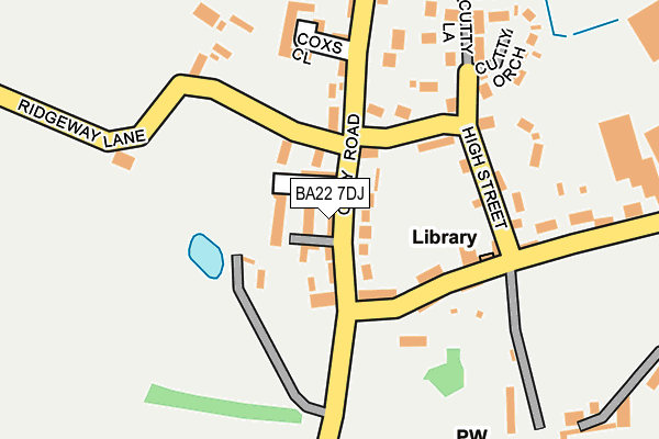 BA22 7DJ map - OS OpenMap – Local (Ordnance Survey)