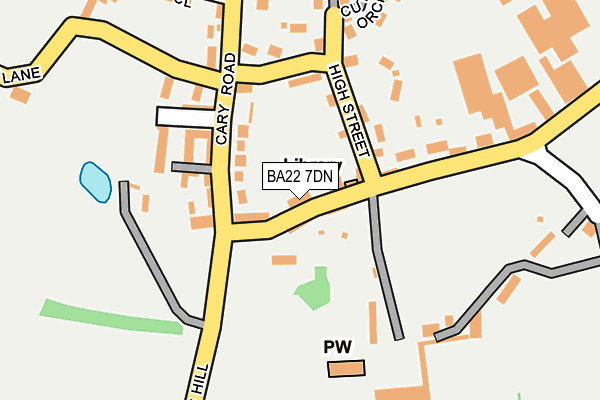BA22 7DN map - OS OpenMap – Local (Ordnance Survey)