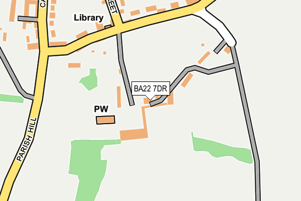 BA22 7DR map - OS OpenMap – Local (Ordnance Survey)