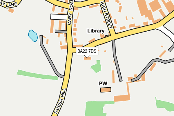BA22 7DS map - OS OpenMap – Local (Ordnance Survey)