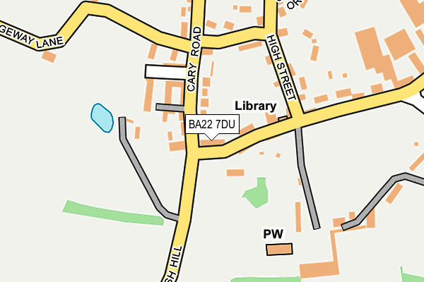BA22 7DU map - OS OpenMap – Local (Ordnance Survey)