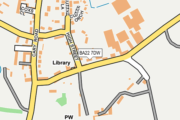 BA22 7DW map - OS OpenMap – Local (Ordnance Survey)