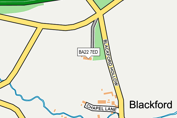 BA22 7ED map - OS OpenMap – Local (Ordnance Survey)